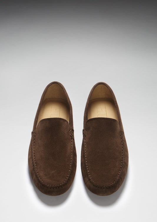 Driving Loafers, brown suede
