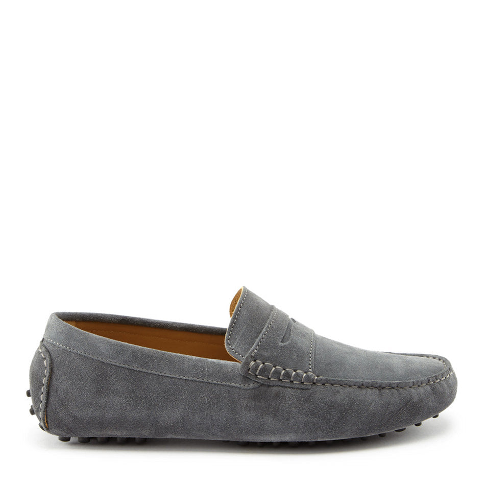 Penny Driving Loafers, slate grey suede-0