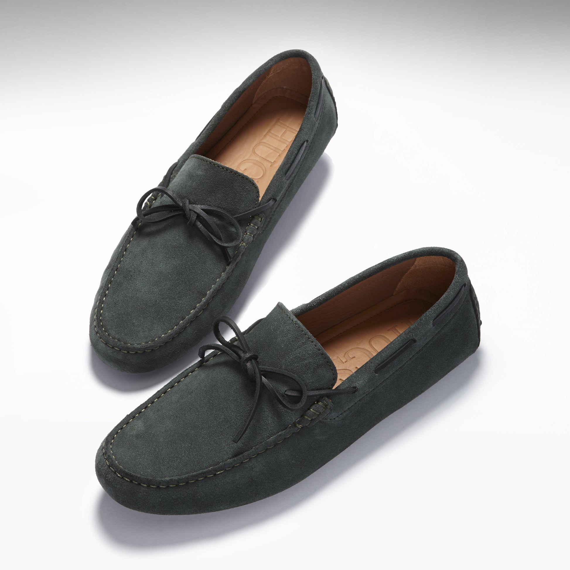 Laced Driving Loafers, racing green suede-1