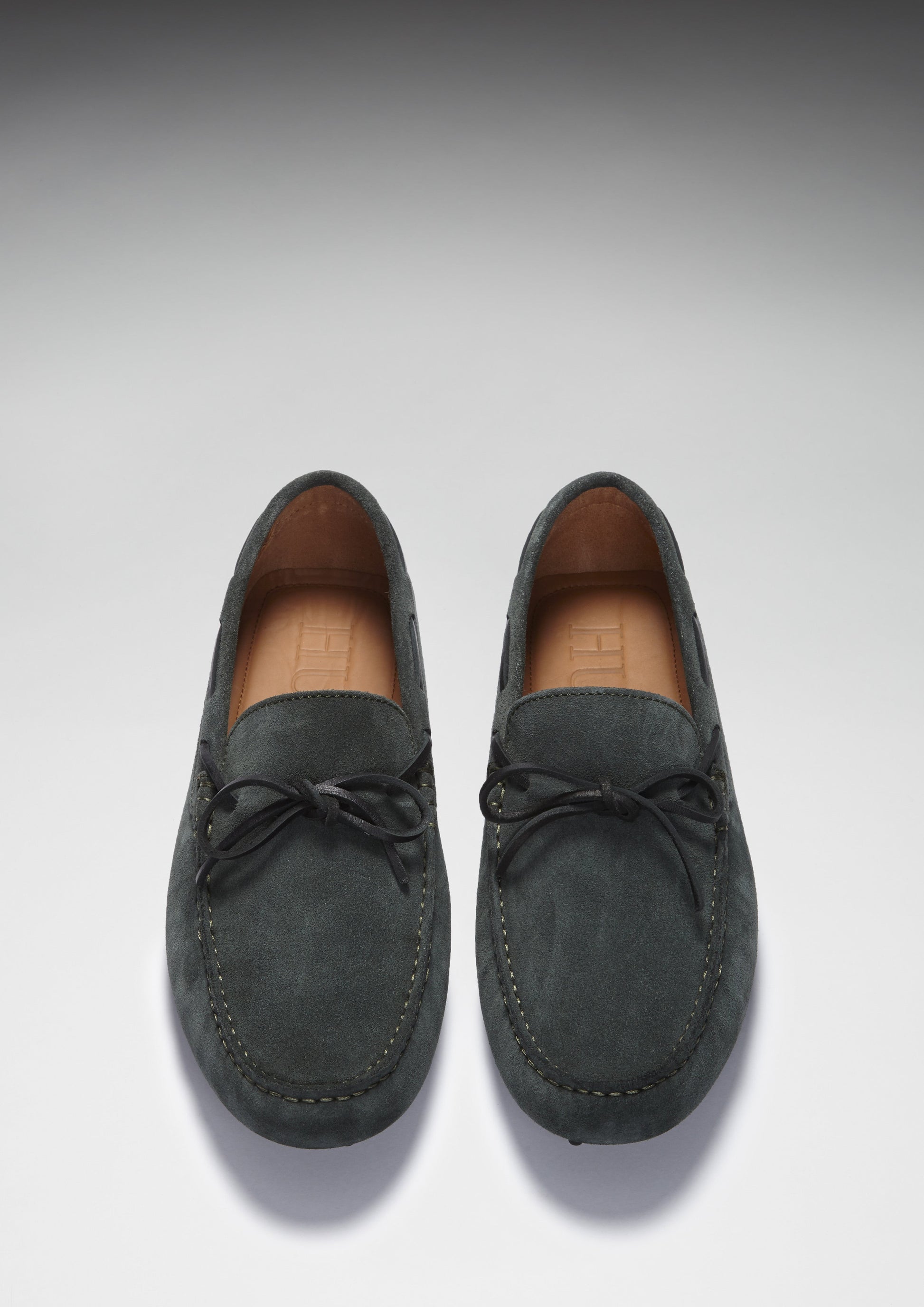 Laced Driving Loafers, racing green suede-2