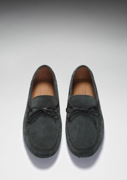 Laced Driving Loafers, racing green suede-2