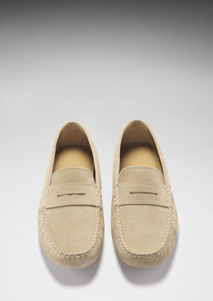 Penny Driving Loafers, taupe suede-2